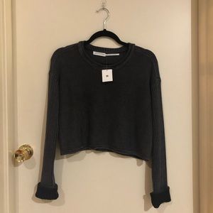 UO Adeline Acid Wash Cropped Sweater